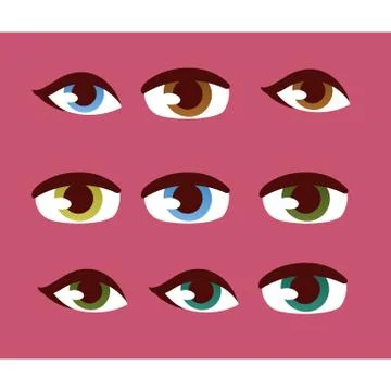 Human eye vector set Stock Illustration