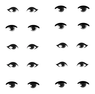 Human eye vector set Stock Illustration