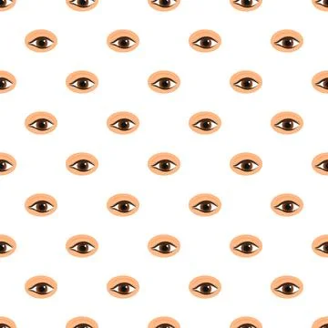 Human eyes seamless pattern for observation background Illustrazione stock