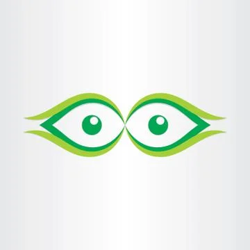 Human eyes stylized icon Stock Illustration