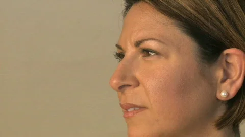 The Human Face - Female 40's - (3 of 5) Stock Footage