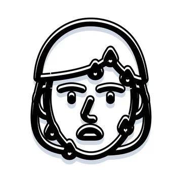 Human face having skin problem or acne Ilustración de archivo