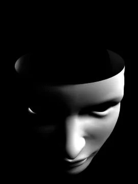 Human face like mask conceptual image Illustrazione stock