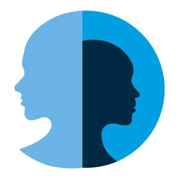 Human Face Profile Silhouette Communication Logo Design Psychology Vector Icon T Stock Illustration