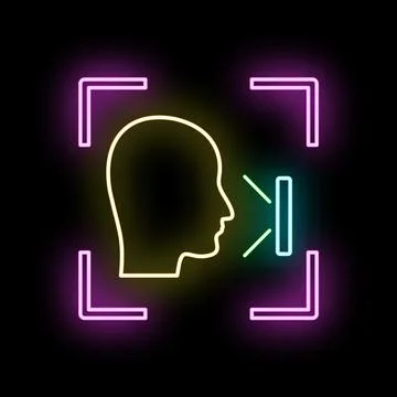 Human face scanning for identification and biometric recognition Stock Illustration