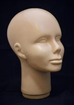 A human face wig holder Stock Photos