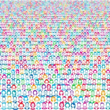 Human faces Stock-Illustration