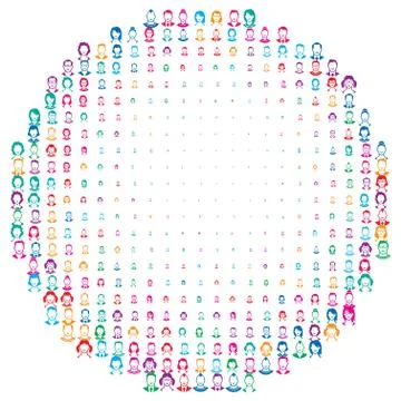 Human faces Stock-Illustration