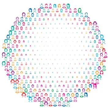 Human faces Stock-Illustration