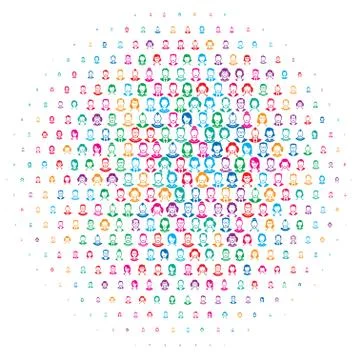 Human faces 스톡 일러스트