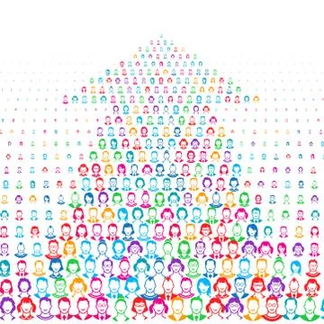 Human faces 库存插图