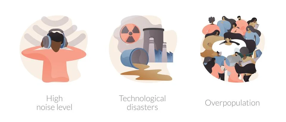 Human factors abstract concept vector illustrations. Stock Illustration
