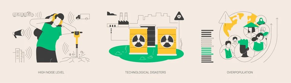 Human factors abstract concept vector illustrations. Stock Illustration
