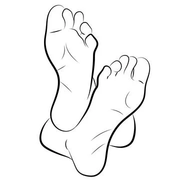 Human feet Bottom Stock Illustration
