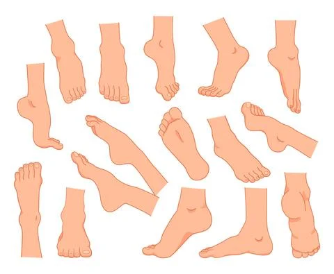 Human body shapes. Hand types icon set - Stock Illustration