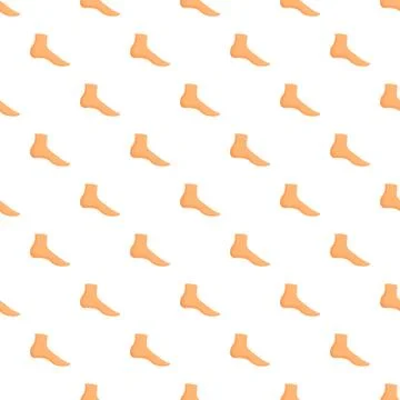 Human feet repeating pattern on white background Stock Illustration