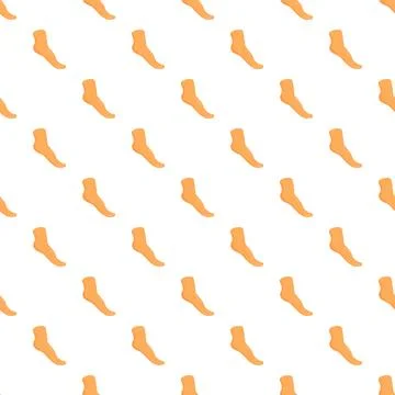 Human feet seamless pattern design on white background Stock Illustration