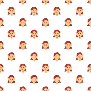 Human female character head pattern background illustrating diversity Stock Illustration
