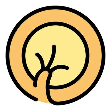 Human fetus developing in womb icon showing umbilical cord Stock Illustration