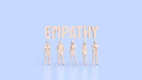 The Human figure and text for empathy concept 3d rendering. Stock Illustration