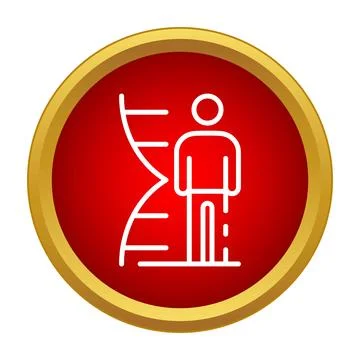 Human figure with dna helix structure icon Stock Illustration