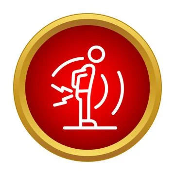 Human figure feeling back and lumbar pain Stock Illustration