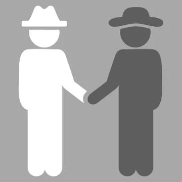 Human Figure Handshake Icon Stock Illustration