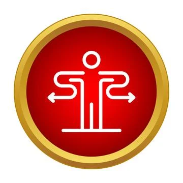 Human figure making a difficult decision icon Stock Illustration