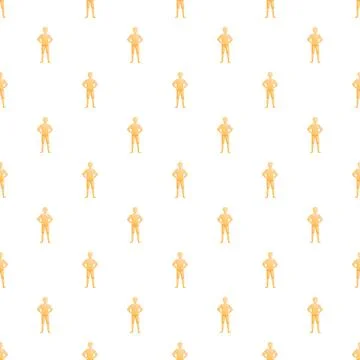 Human figure standing in seamless pattern background 스톡 일러스트