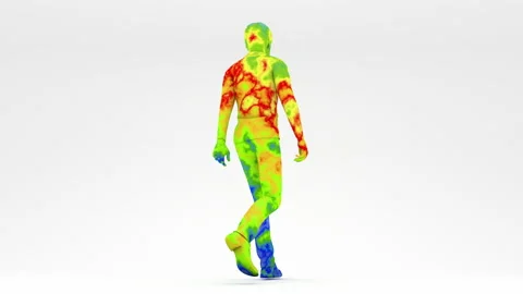 Human figure thermogram, animation | Stock Video | Pond5