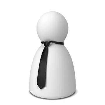 Human figure with tie Stock Illustration