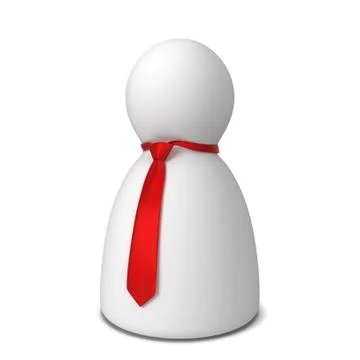 Human figure with tie Stock-Illustration