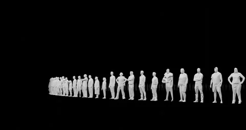 Human figures as crowd for society or social issues Stock Footage 260812662