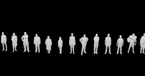 Human figures as crowd for society or social issues Stock Footage 260812669