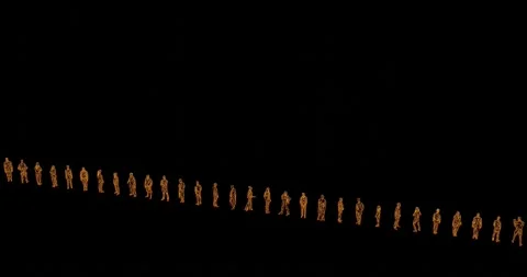 Human figures as crowd for society or social issues Stock Footage 261542349