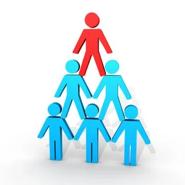 Human figures form a pyramid Stock Illustration