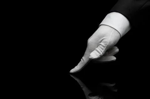 Human finger chacking the quality Stock Photos