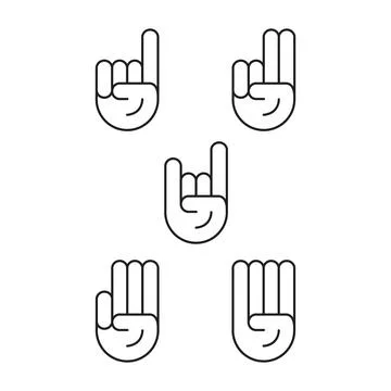 Human finger icon Stock Illustration