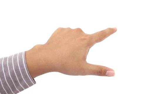 Human finger pointing Stock Photos