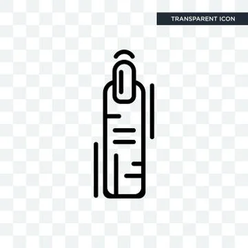 Human Finger vector icon isolated on transparent background, Human Finger log Free Stock Illustration
