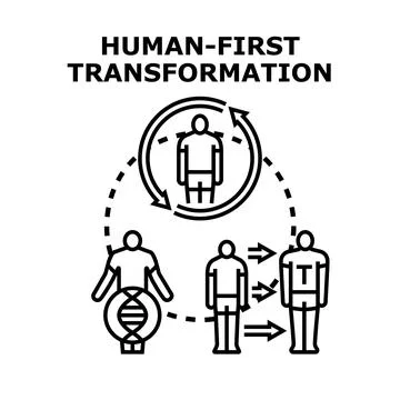 Human first transformation concept with person centered process Stock Illustration