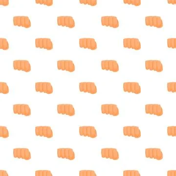 Human fists forming a seamless pattern against a white background Stock Illustration