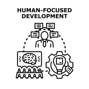 Human focused development process and strategy Stock Illustration
