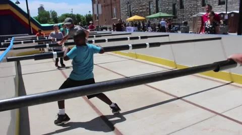 Human Foosball Stock Footage 68796581