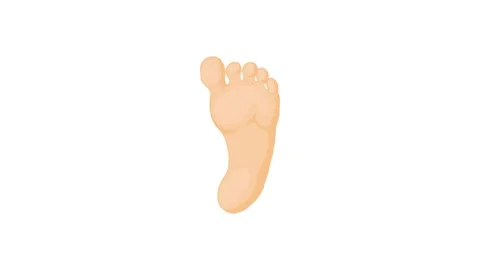 Human foot icon animation Stock Footage 168938479