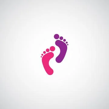 Human footmarks icon Stock Illustration