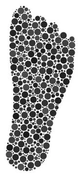 Human Footprint Collage of Dots イラスト素材