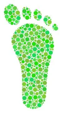 Human Footprint Collage of Dots イラスト素材