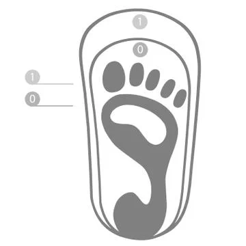 Human footprint icon Stock Illustration