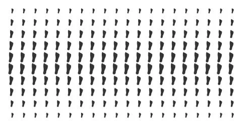 Human Footprint Shape Halftone Effect Stock Illustration